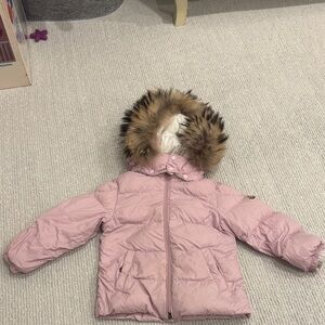 Moncler Pink and White Puffer Jacket